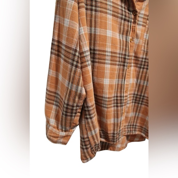 Cotton On Orange Plaid Women's Top - Picture 4 of 8